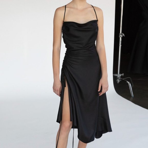 CULTNAKED Silk Black Dress - Picture 1 of 4